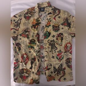 NWOT Unisex Ed Hardy Button Up